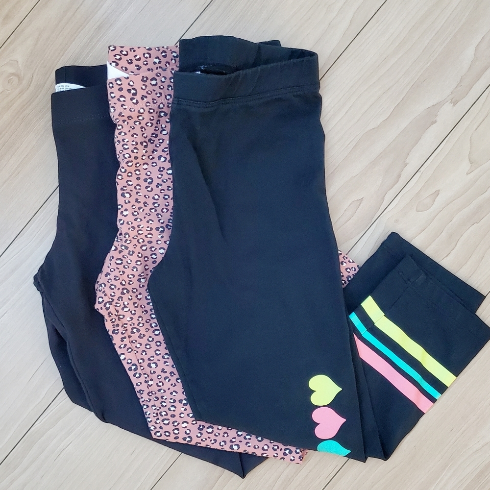 Girls H&M Spotted Zebra Leggings size 8 Mediums